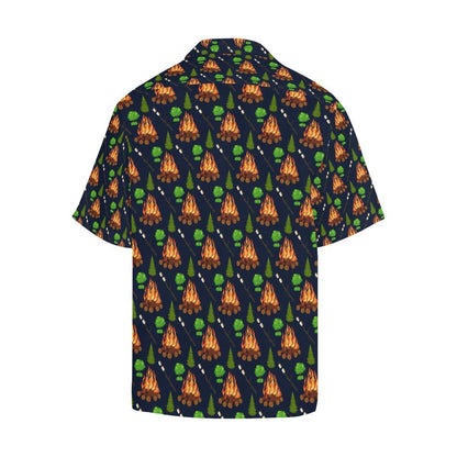 Camfire Marshmallow Camping Design Print Hawaiian Shirt