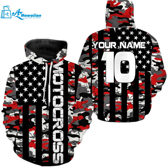 Camo Motocross youth men women jersey custom upf30+ patriotic off-road dirt bike shirt motorcycle PDT440