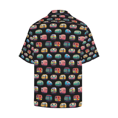 Camper Camping Pattern Hawaiian Shirt