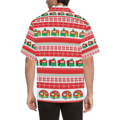 Camper Camping Ugly Christmas Design Print Hawaiian Shirt