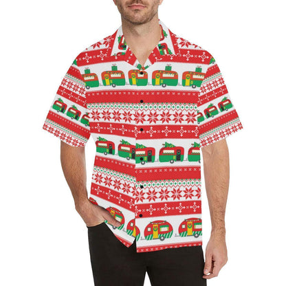 Camper Camping Ugly Christmas Design Print Hawaiian Shirt