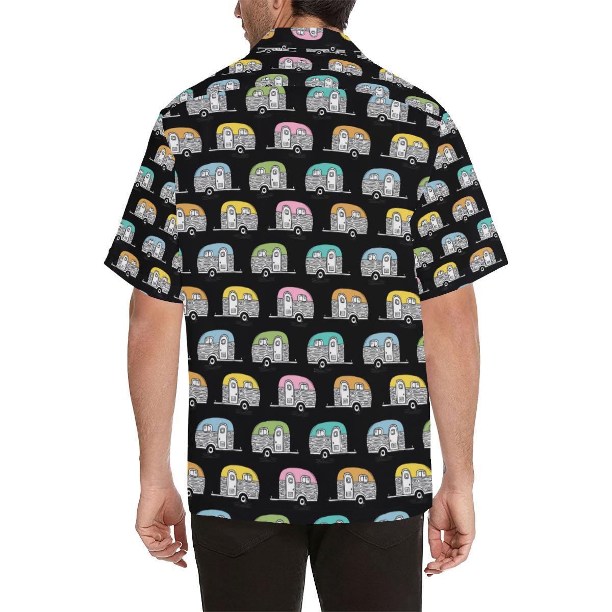 Camper Pattern Camping Themed No 2 Print Hawaiian Shirt