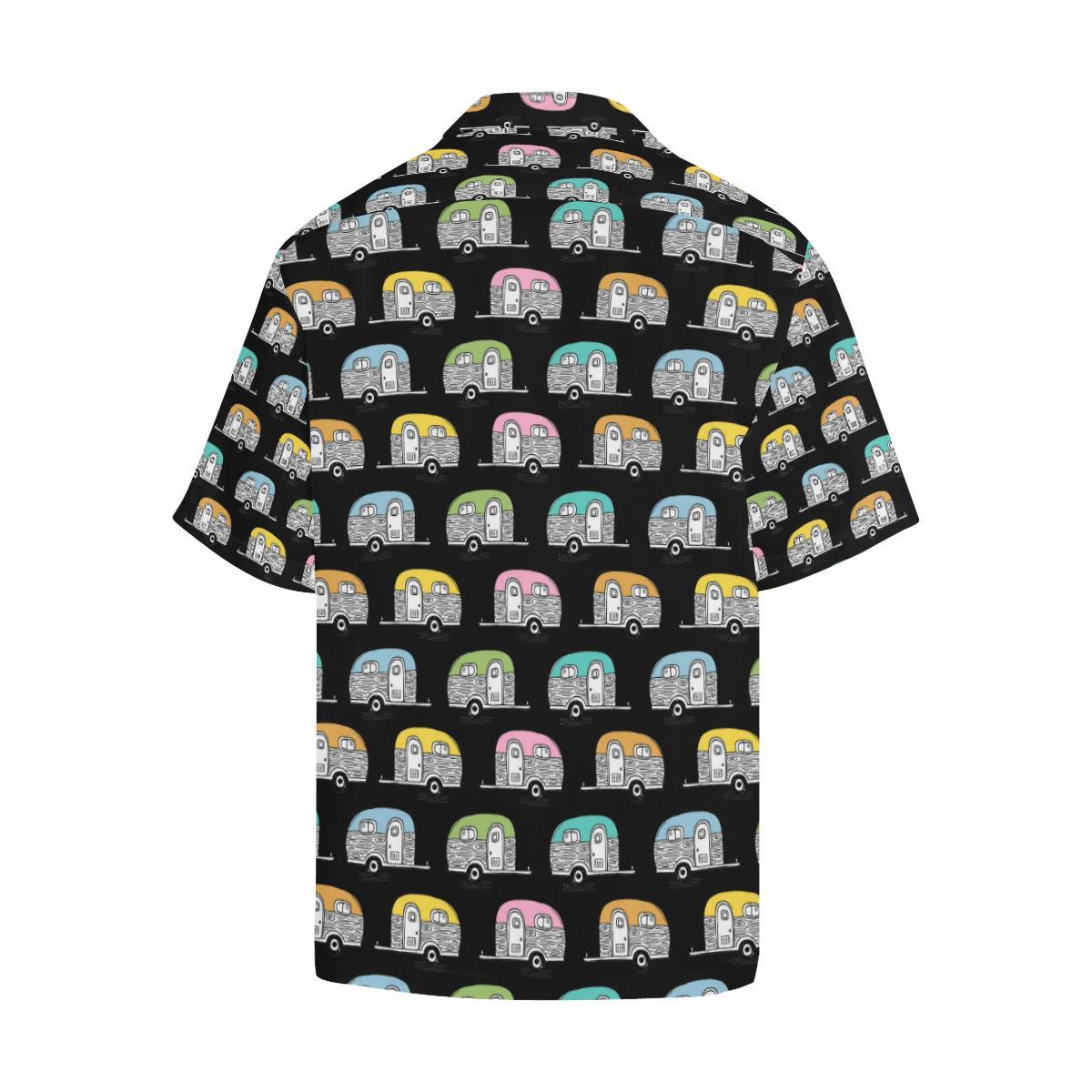 Camper Pattern Camping Themed No 2 Print Hawaiian Shirt