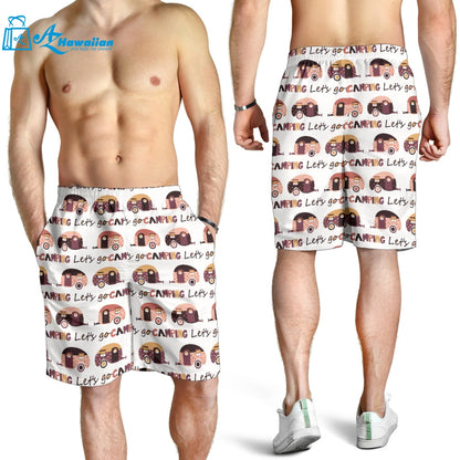 Camper Van Pattern Print Design 01 Men Shorts