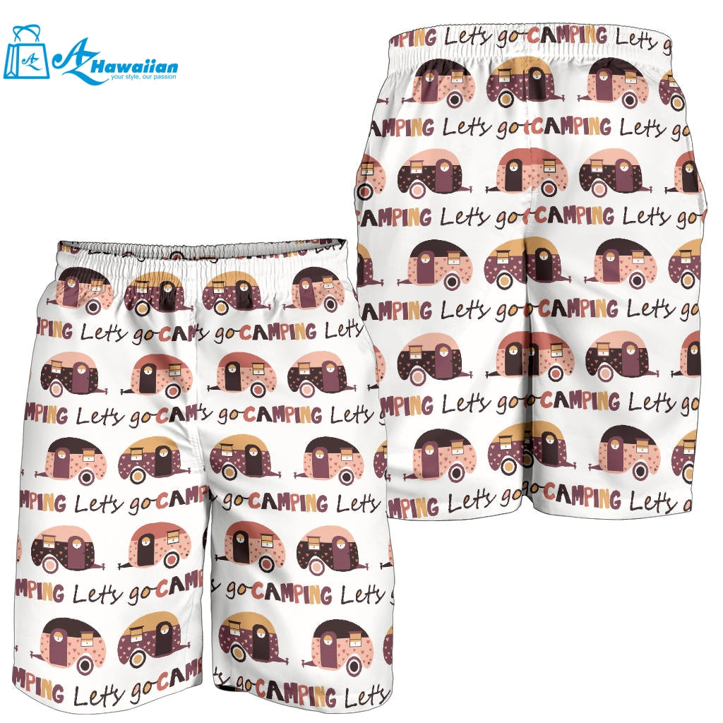 Camper Van Pattern Print Design 01 Men Shorts