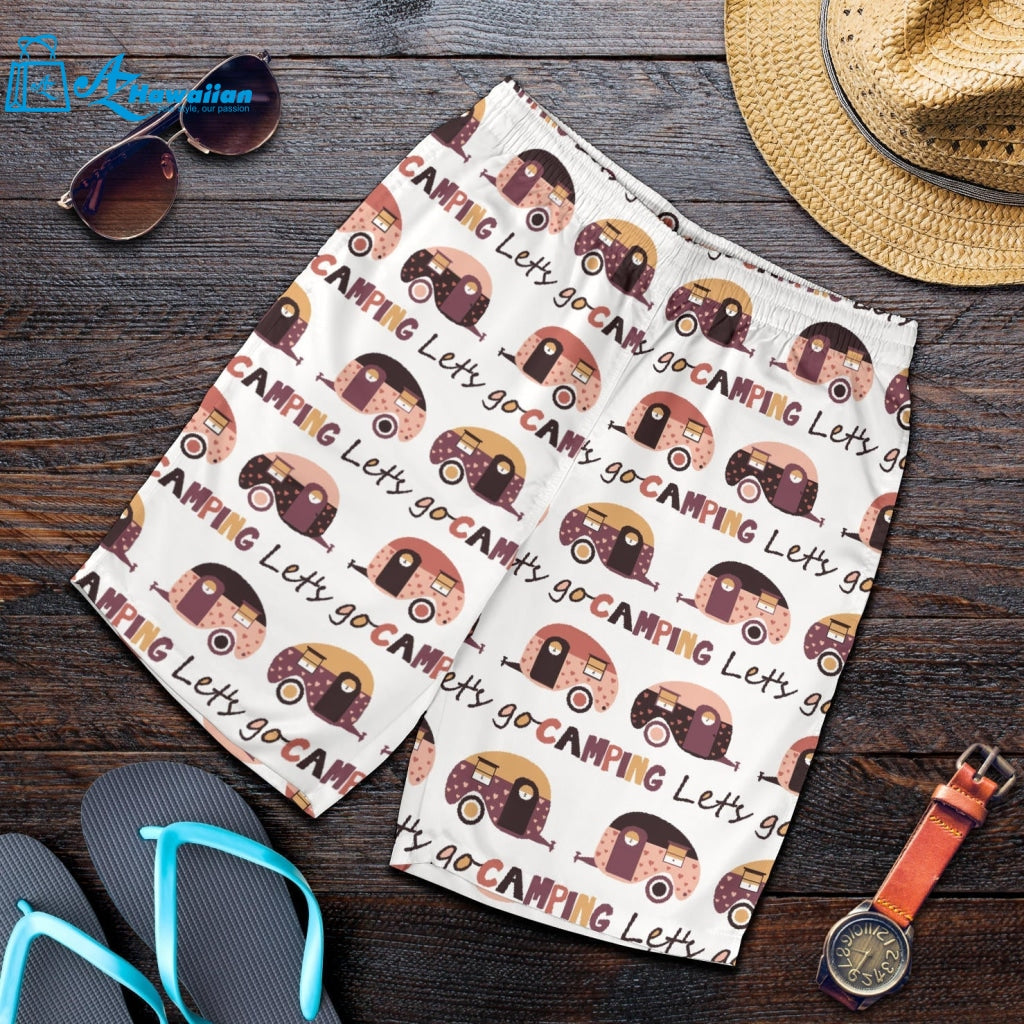 Camper Van Pattern Print Design 01 Men Shorts