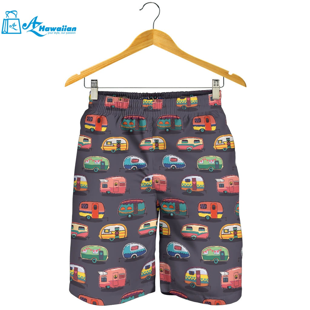 Camper Van Pattern Print Design 02 Men Shorts