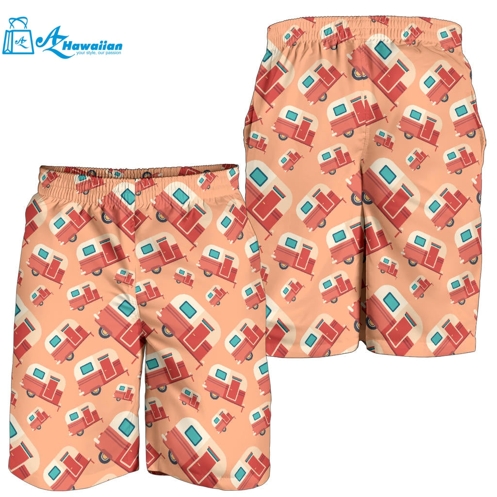 Camper Van Pattern Print Design 03 Men Shorts