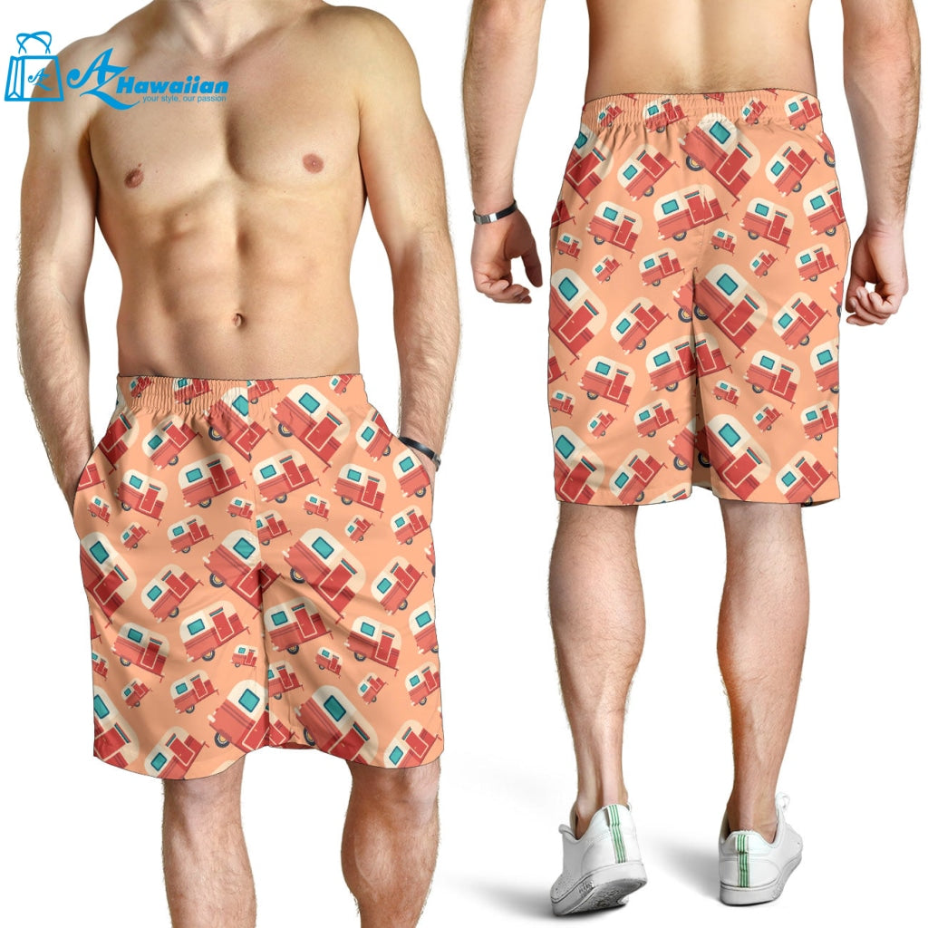 Camper Van Pattern Print Design 03 Men Shorts