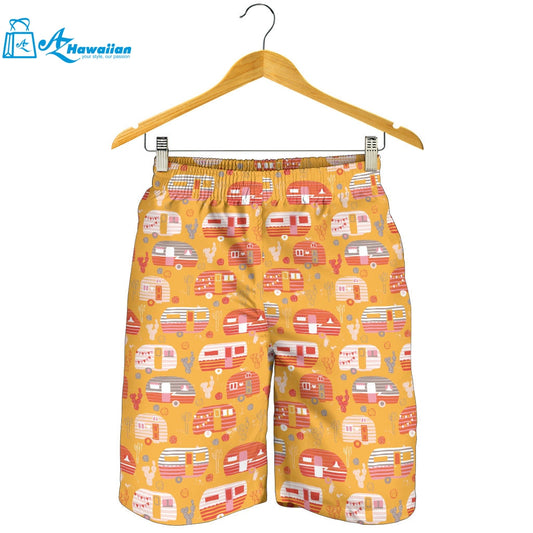 Camper Van Pattern Print Design 04 Men Shorts