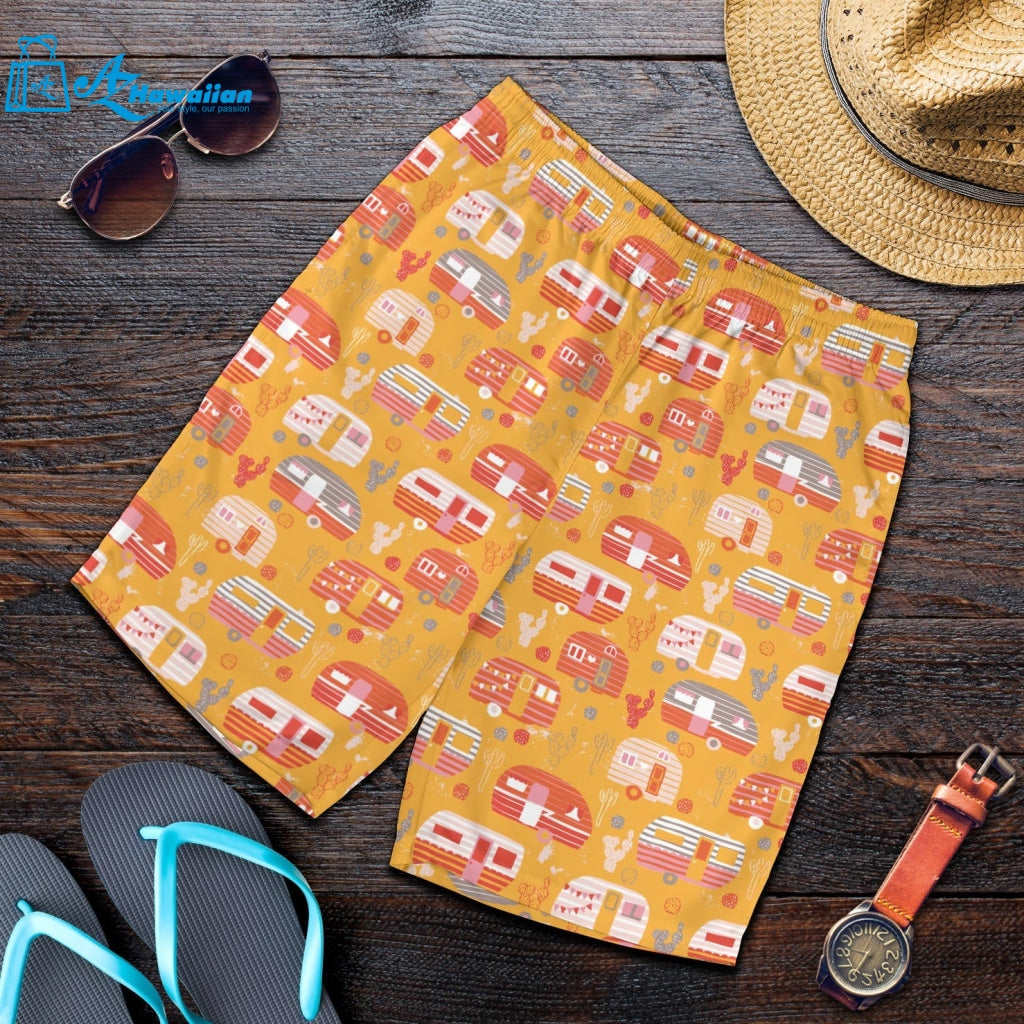 Camper Van Pattern Print Design 04 Men Shorts