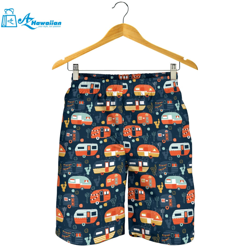 Camper Van Pattern Print Design 05 Men Shorts