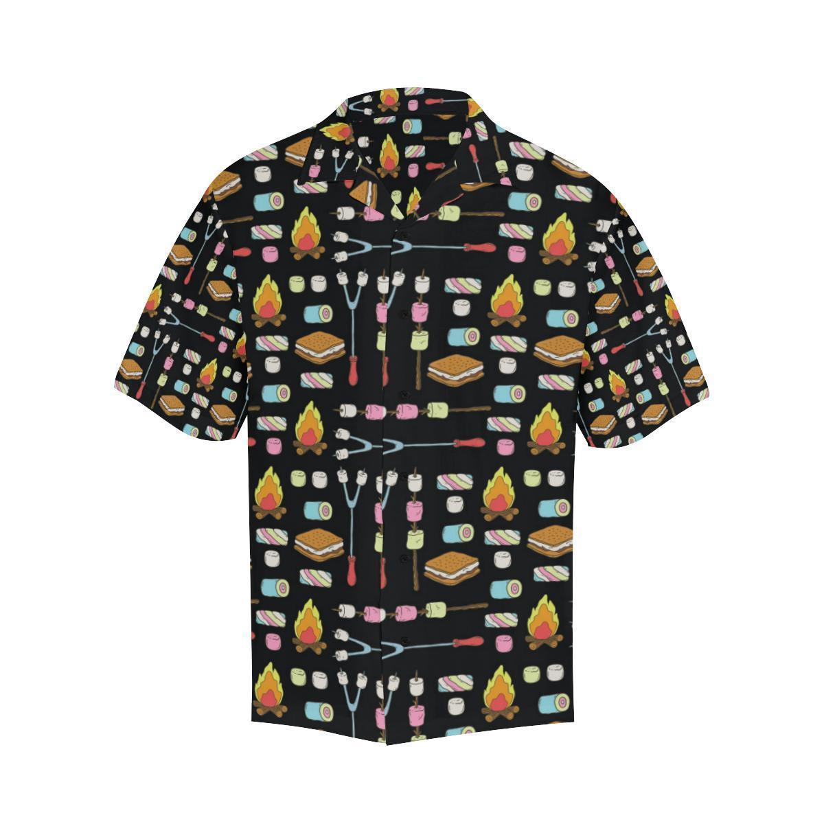 Camping Campfire Marshmallows Hawaiian Shirt