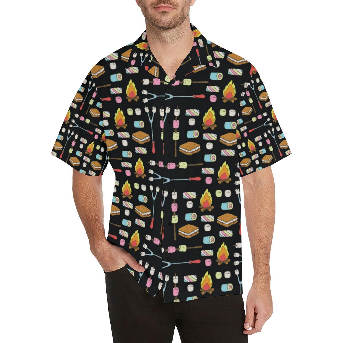 Camping Campfire Marshmallows Hawaiian Shirt