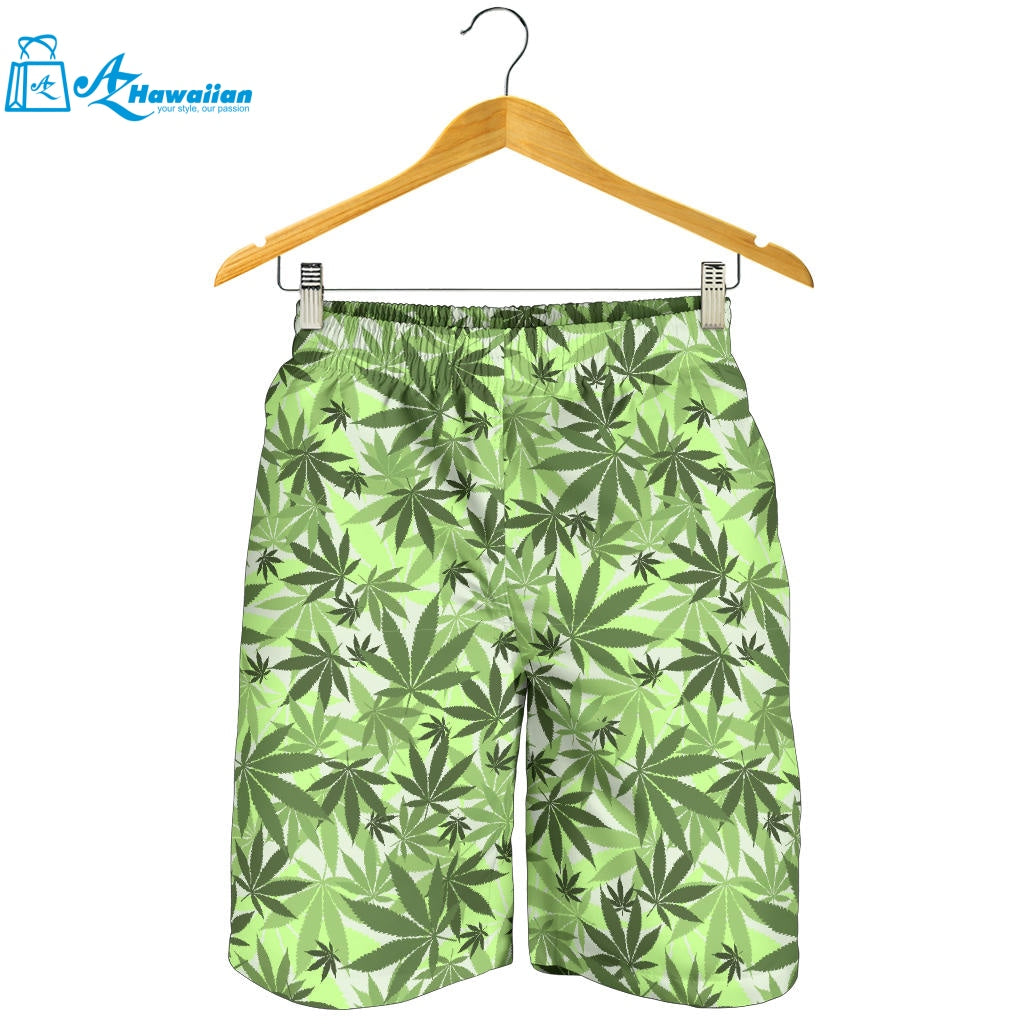 Canabis Marijuana Weed Pattern Print Design 01 Men Shorts