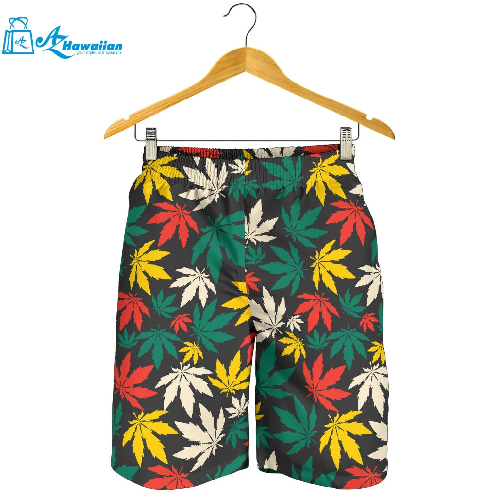 Canabis Marijuana Weed Pattern Print Design 02 Men Shorts