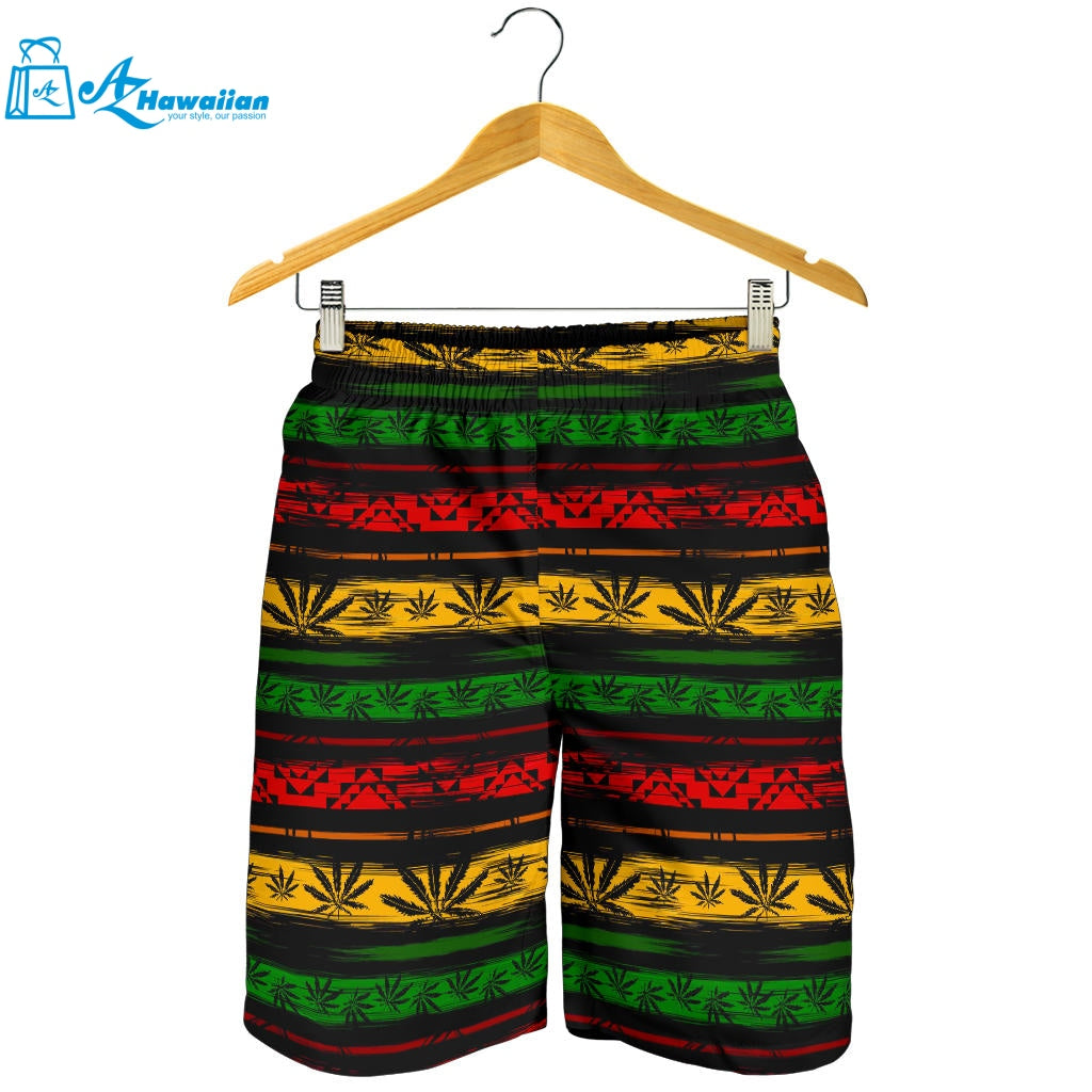 Canabis Marijuana Weed Pattern Print Design 04 Men Shorts