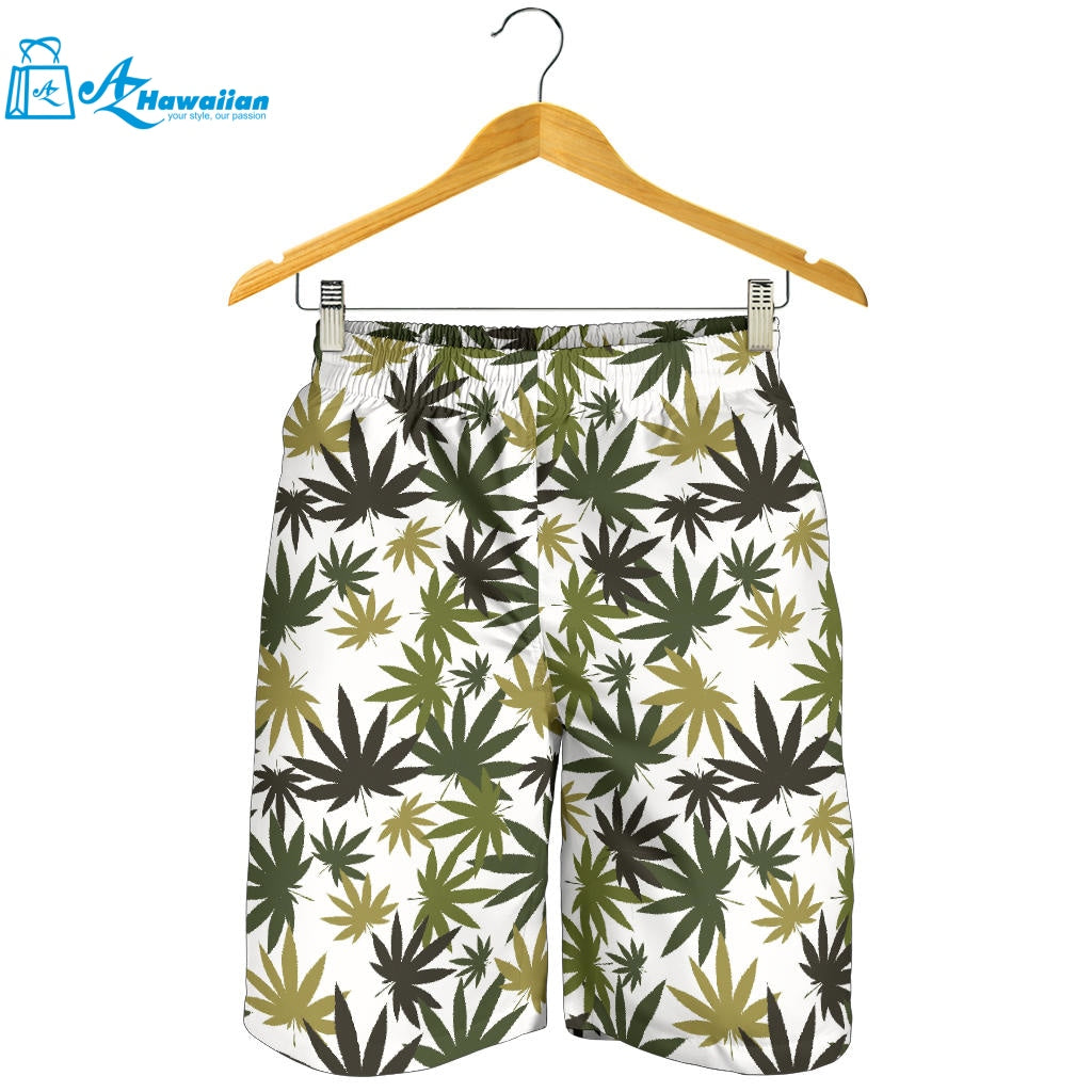 Canabis Marijuana Weed Pattern Print Design 05 Men Shorts