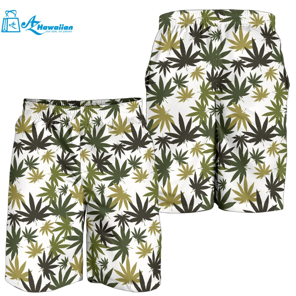 Canabis Marijuana Weed Pattern Print Design 05 Men Shorts