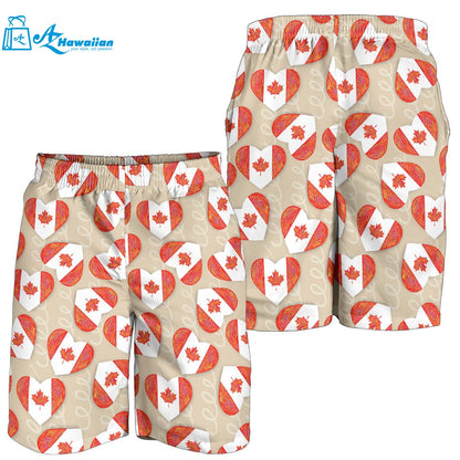 Canada Pattern Print Design 01 Men Shorts