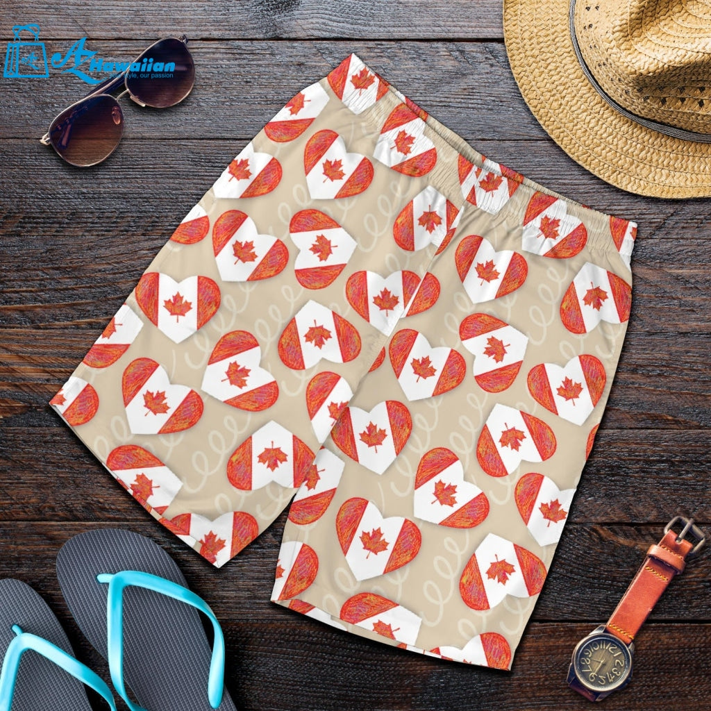 Canada Pattern Print Design 01 Men Shorts