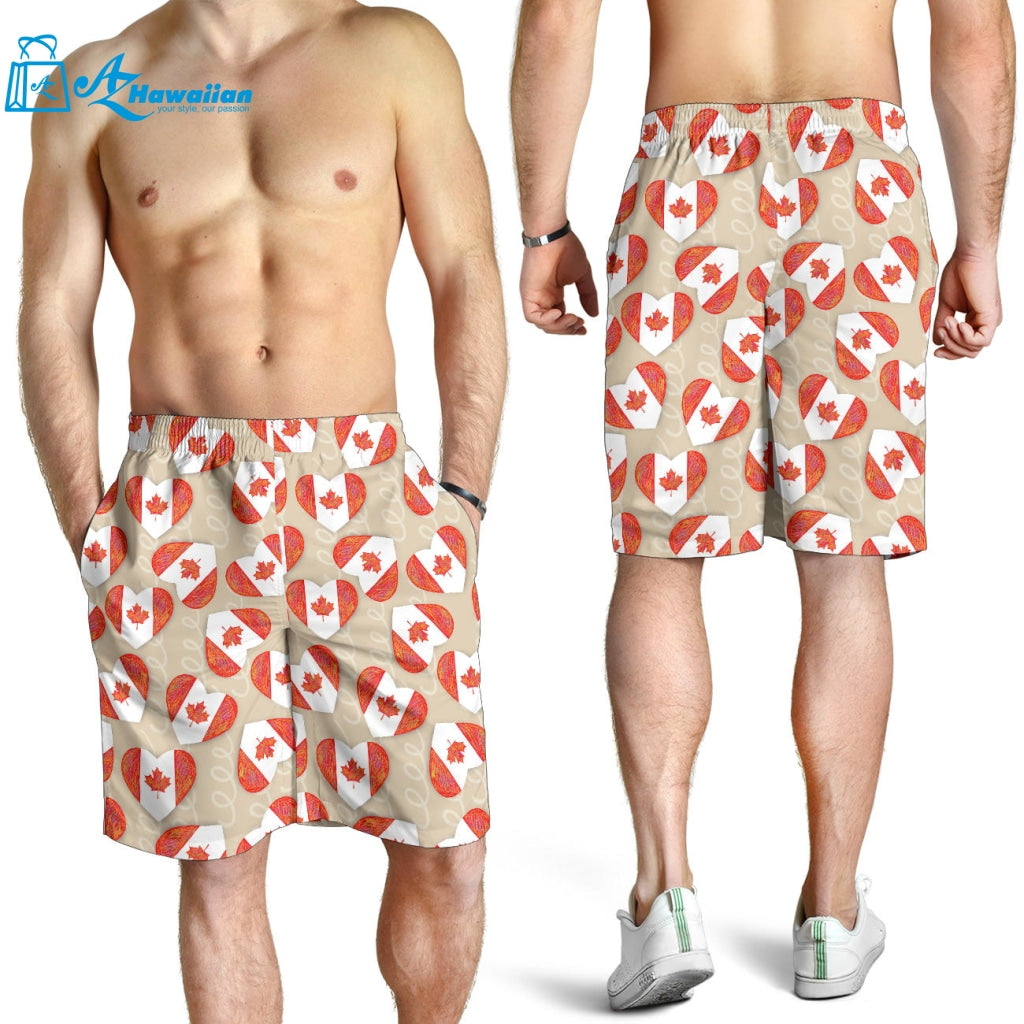 Canada Pattern Print Design 01 Men Shorts