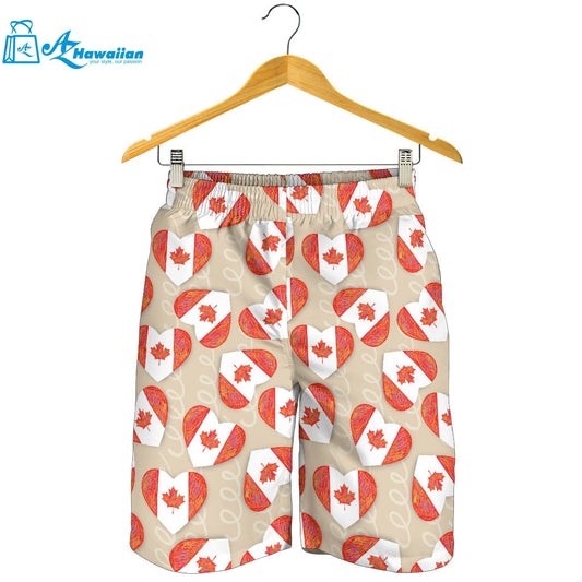 Canada Pattern Print Design 01 Men Shorts