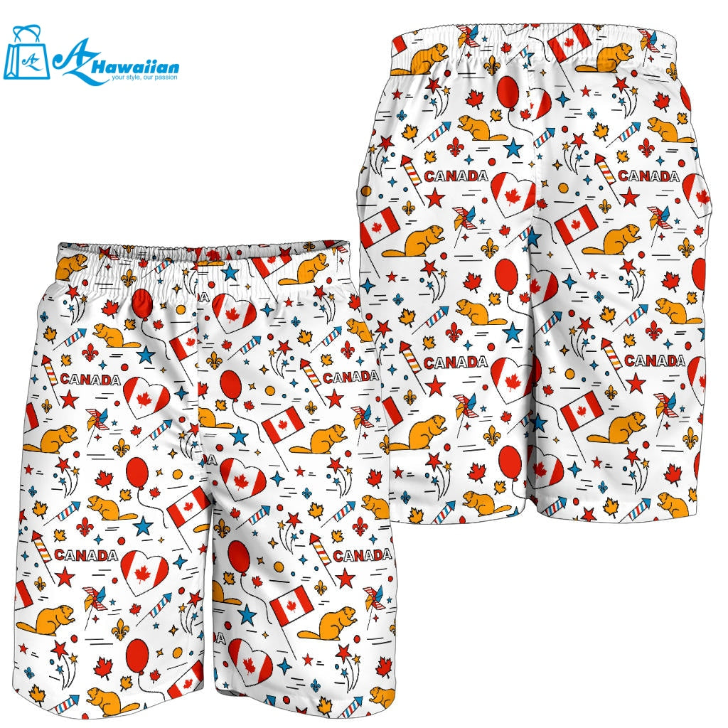 Canada Pattern Print Design 03 Men Shorts