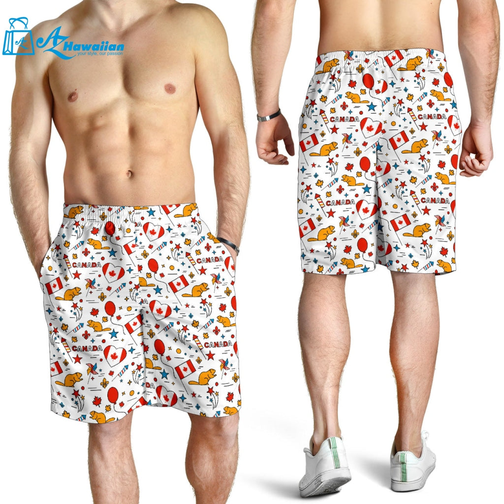 Canada Pattern Print Design 03 Men Shorts