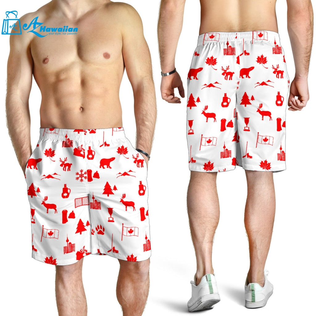 Canada Pattern Print Design 04 Men Shorts