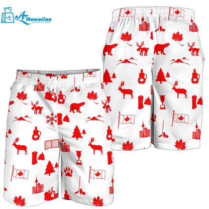 Canada Pattern Print Design 04 Men Shorts