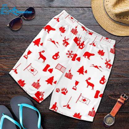 Canada Pattern Print Design 04 Men Shorts