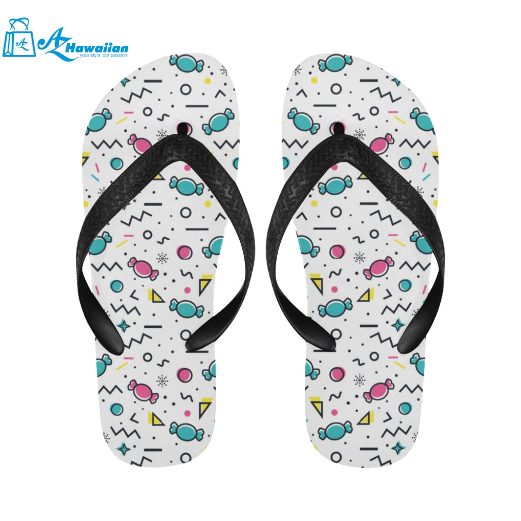 Candy design pattern Unisex Flip Flops