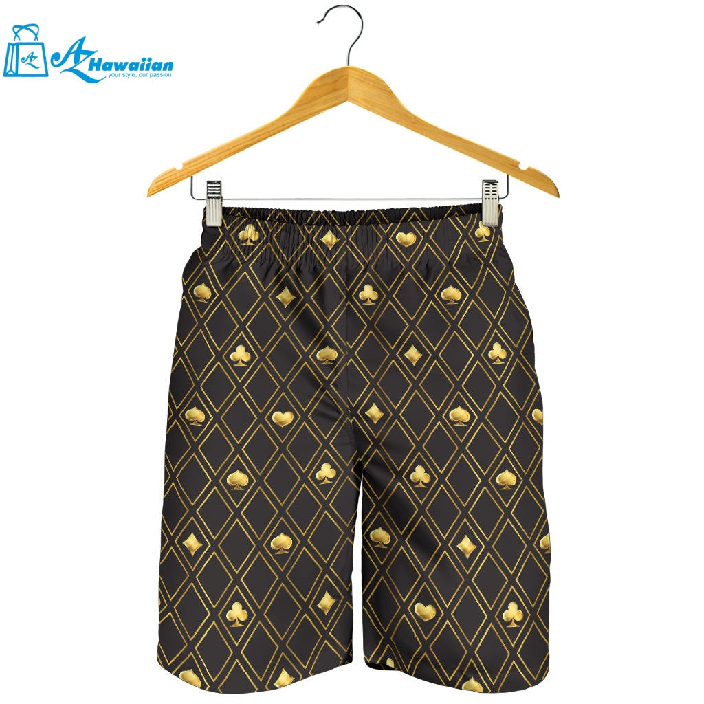 Casino Cards Suits Pattern Print Design 01 Men Shorts