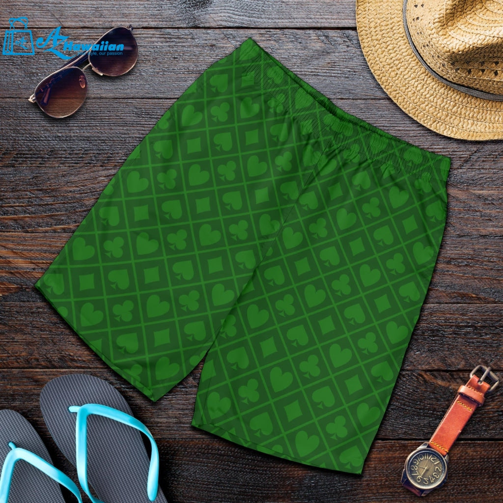 Casino Cards Suits Pattern Print Design 04 Men Shorts