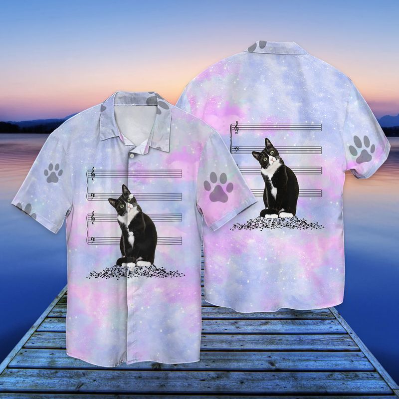 Cat Music For Men And Women Graphic Print Short Sleeve 