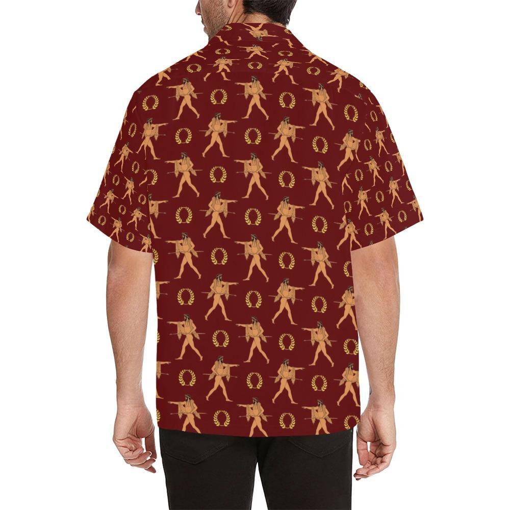 Ancient Greek Print Design Hawaiian Shirt