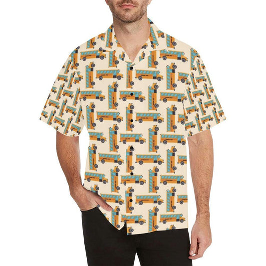 School Bus Print Design Hawaiian Shirt