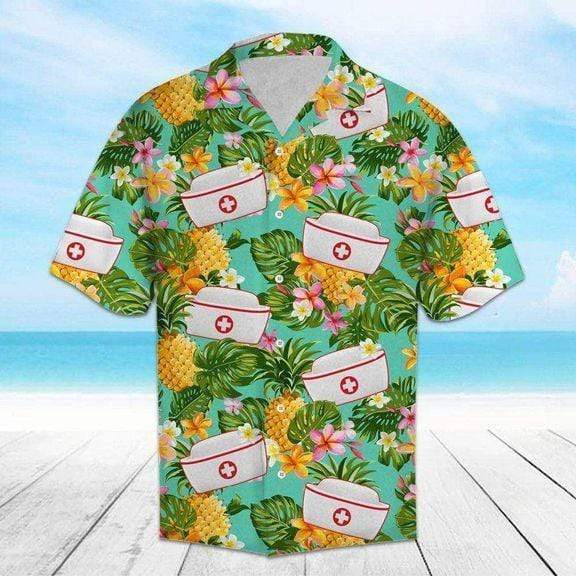 Nurse Pineapple Tropical Hawaiian Aloha Shirts #DH