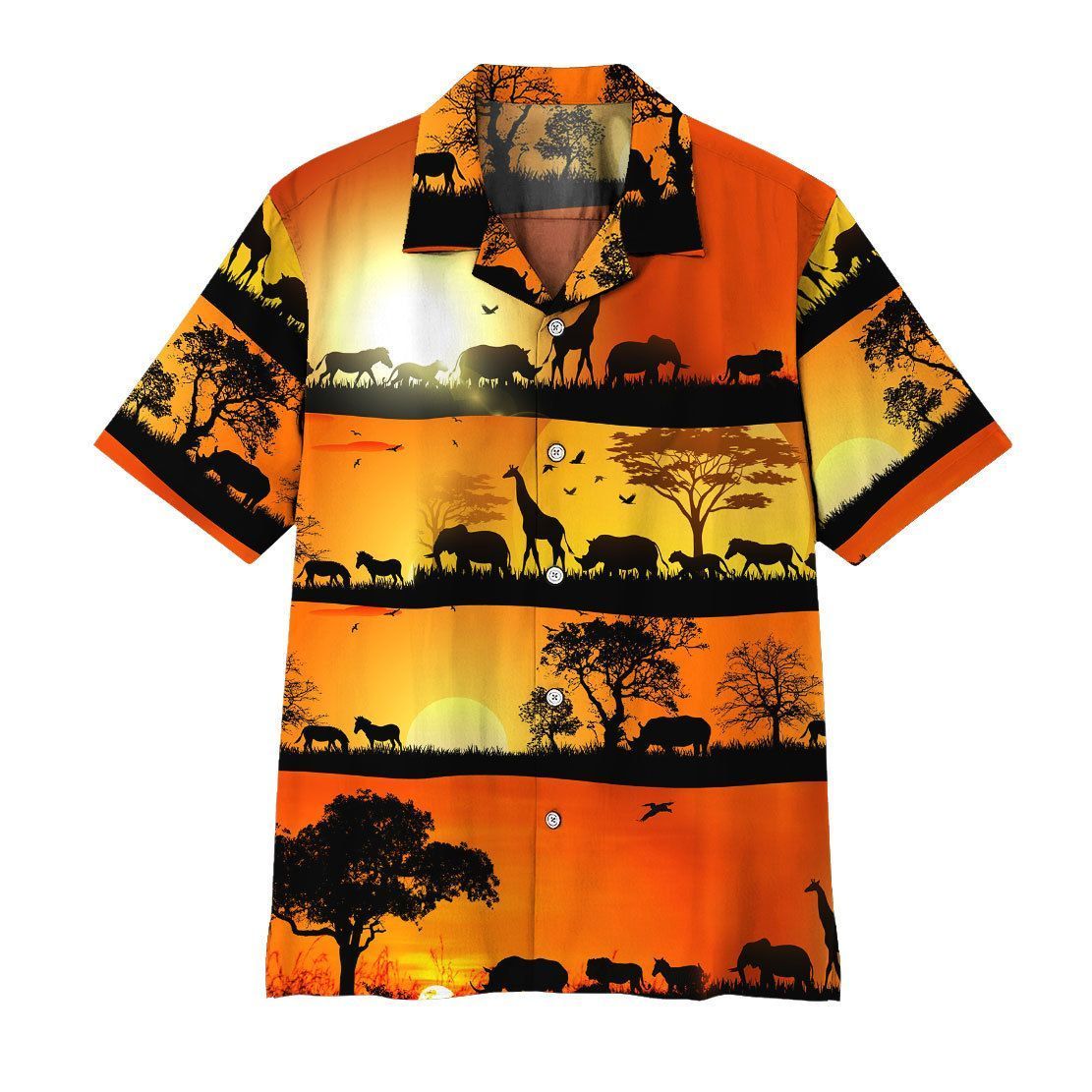  Wild Animals In Sunset Hawaii Shirt