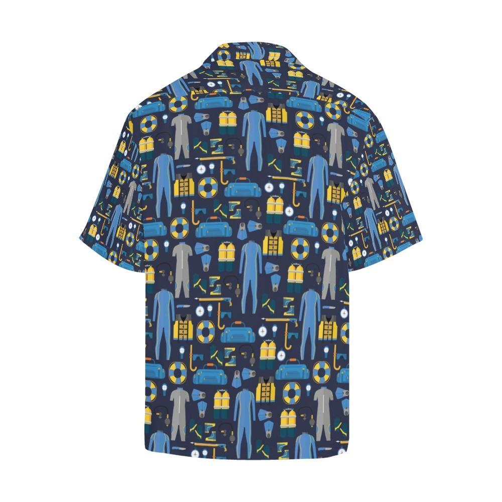 Scuba Equipment Print Design Hawaiian Shirt