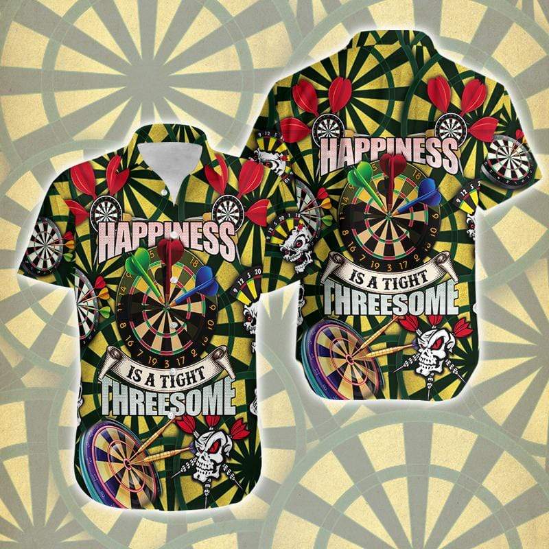 Happiness Is Tight Threesome Darts Hawaiian Shirts #Dh