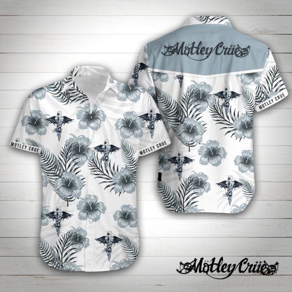 Motley Crue Tropical Flower Hawaiian Shirt