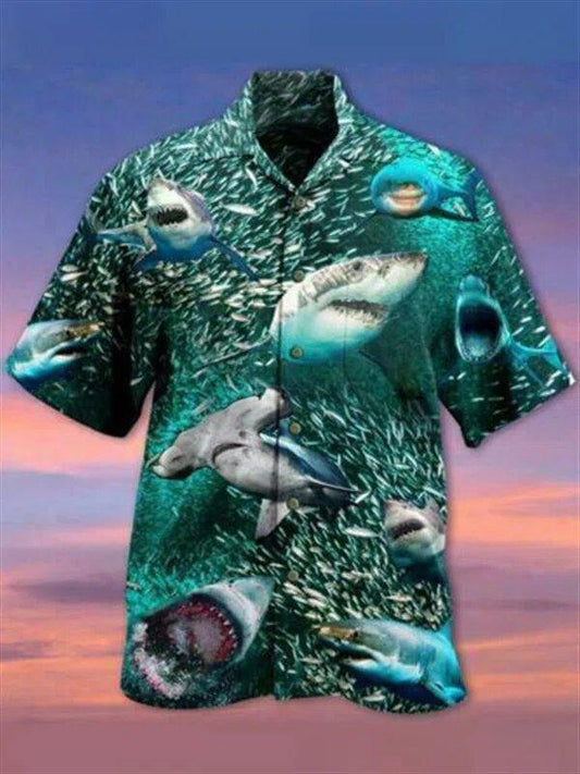 Apayprint - Shark 3D All Over Printed Hawaiian Shirt | Unique Beach