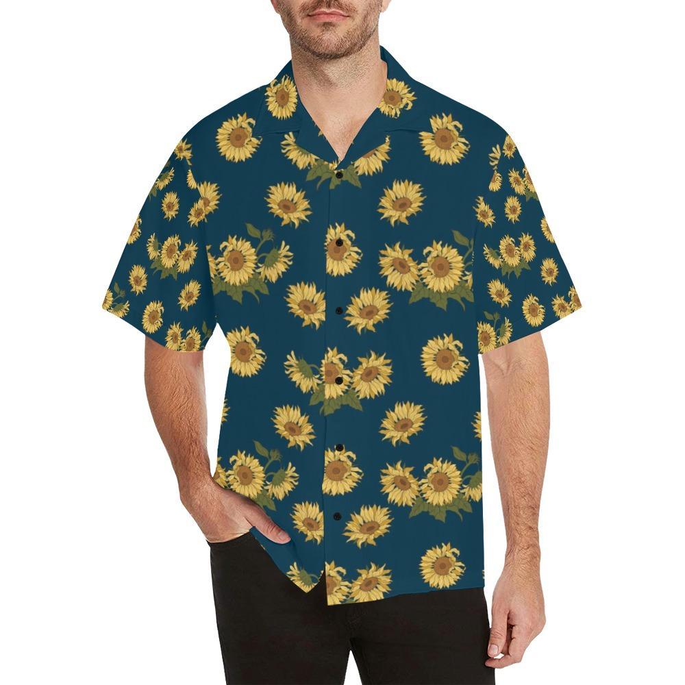 Sunflower Print Design Hawaiian Shirt