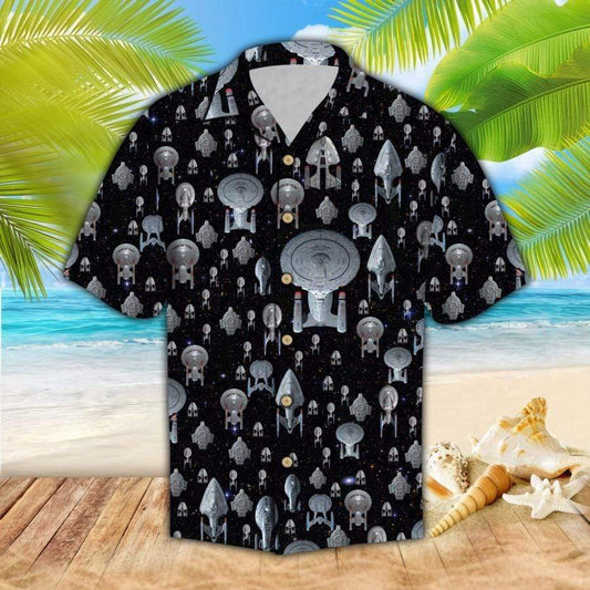 Spaceship Hawaii Aloha Shirt #Kv