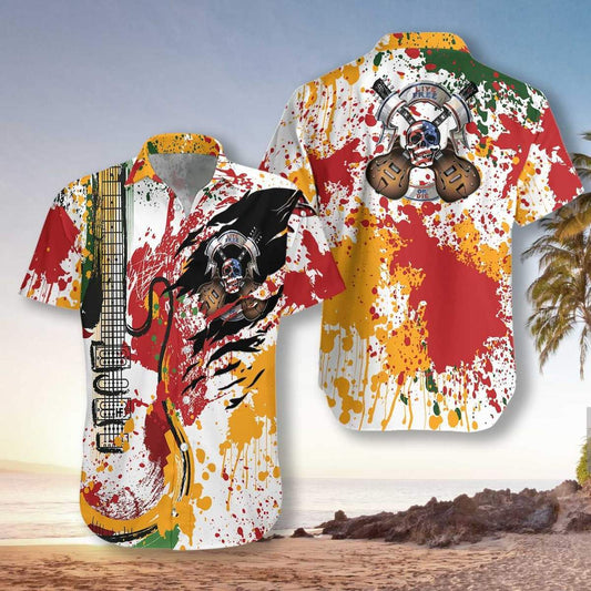 Guitar Live Free Or Die Unisex Hawaiian Shirt #V