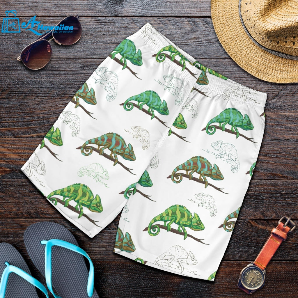 Chameleon Lizard Pattern Men Shorts