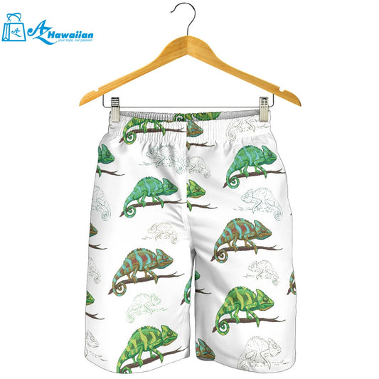 Chameleon Lizard Pattern Men Shorts