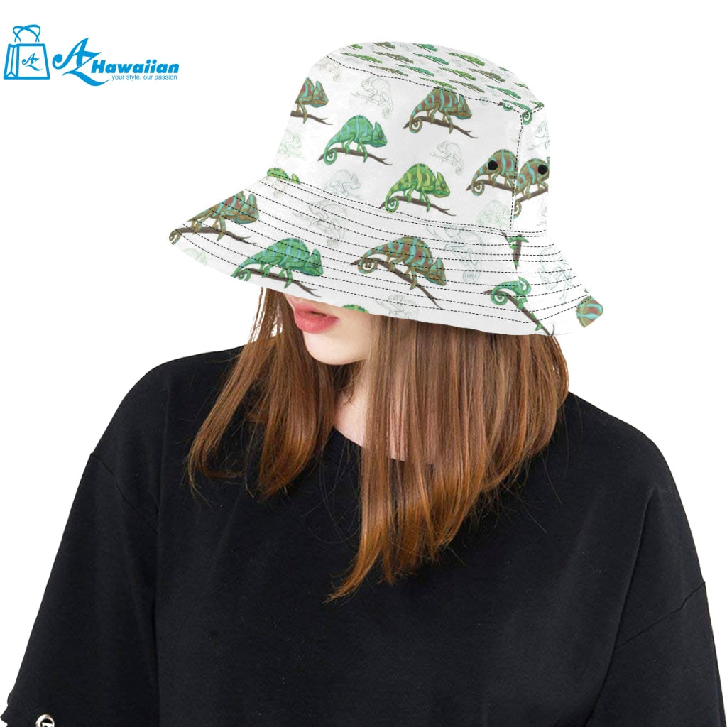 Chameleon lizard pattern Unisex Bucket Hat